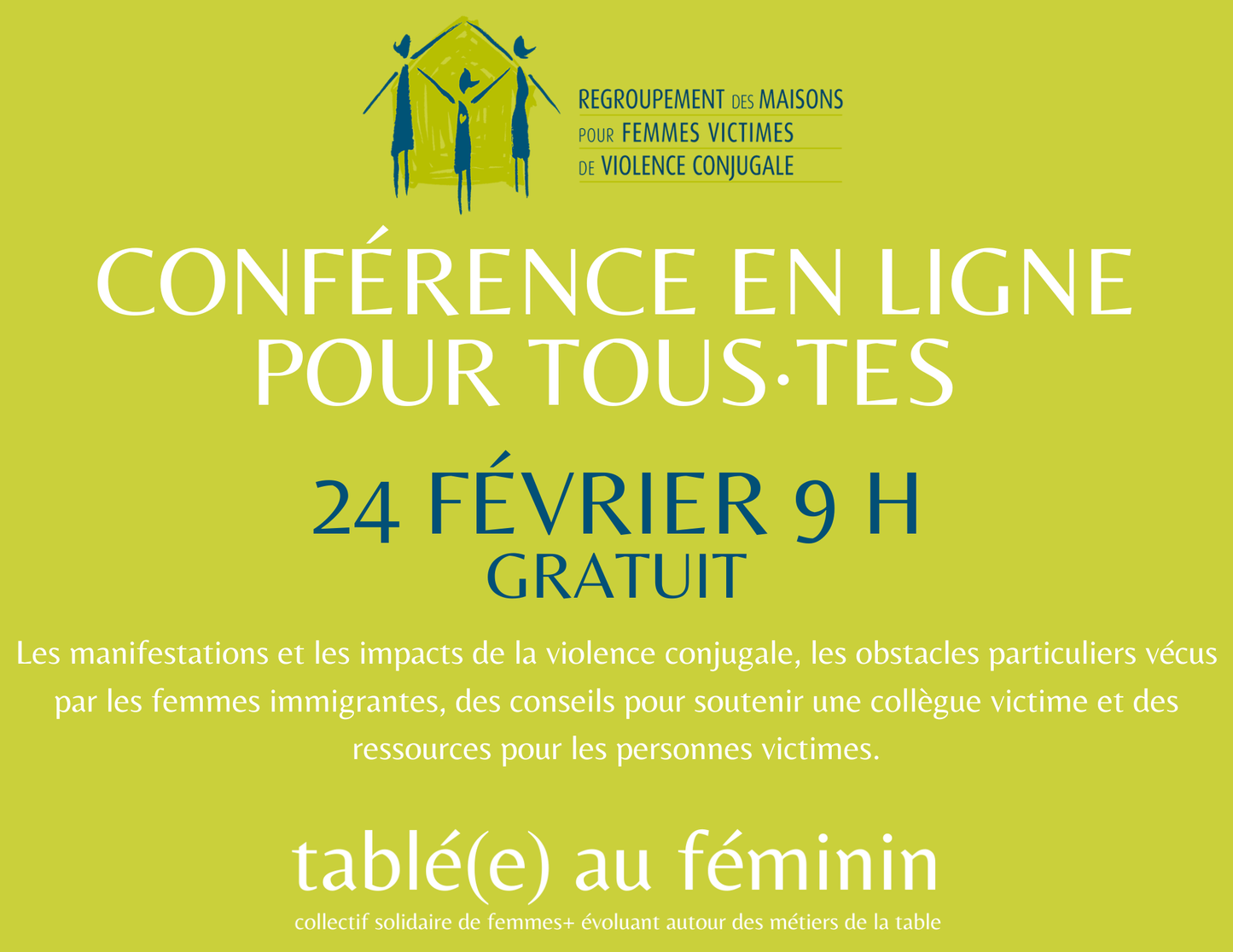 Conférence en ligne POUR TOUS·TES - La violence conjugale