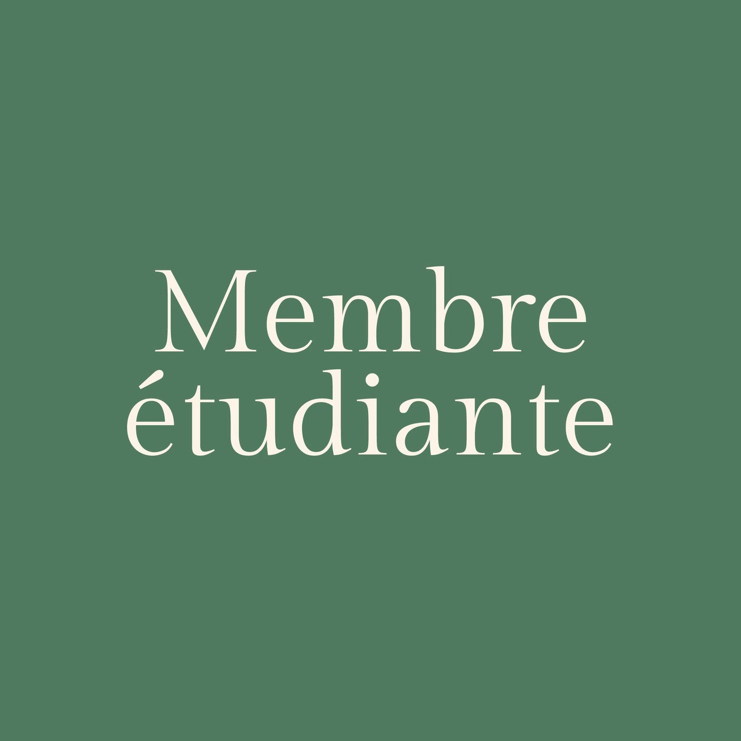 Membre étudiant.e 2026
