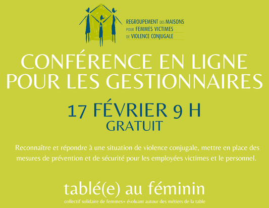 Conférence en ligne POUR GESTIONNAIRE - La violence conjugale